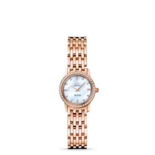 Omega De Ville Prestige Quartz 22 Red Gold Diamond / MOP Diamond / Bracelet 4135.75.00 (41357500)